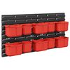 vidaXL Konteinerio lentyna Juoda ir raudona 77,5 x 2 x 39 cm PP