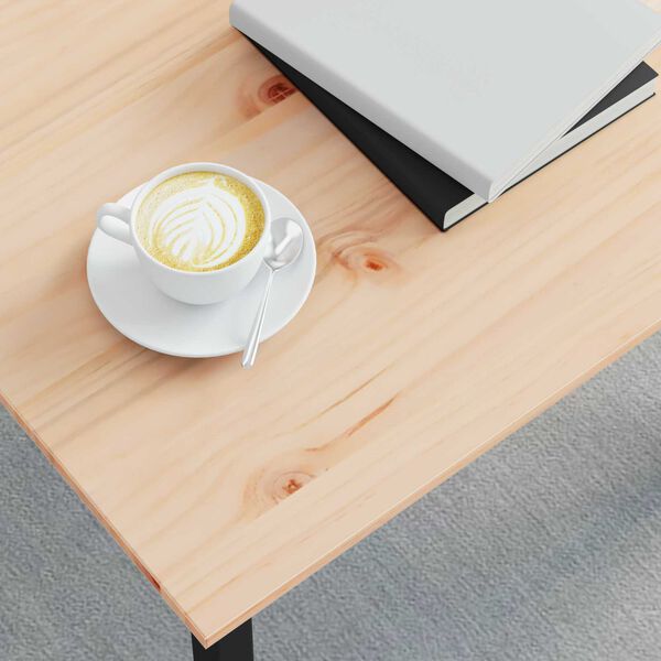 vidaXL Kavos staliukas Natūrali 60 x 30 x 36 cm Kietos pu&scaron;ies mediena