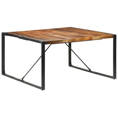 vidaXL Valgomojo stalas, 140x140x75cm, mediena su dalbergijos apdaila