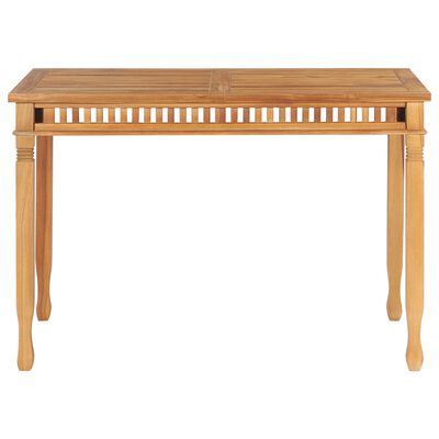 vidaXL Sodo valgomojo stalas, 120x65x80cm, tikmedžio medienos masyvas