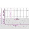 vidaXL Spyruoklinė tvora Juoda 200 x 130 cm