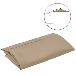 vidaXL Pakaitinis audinys gembiniam skėčiui, taupe spalvos, 300cm