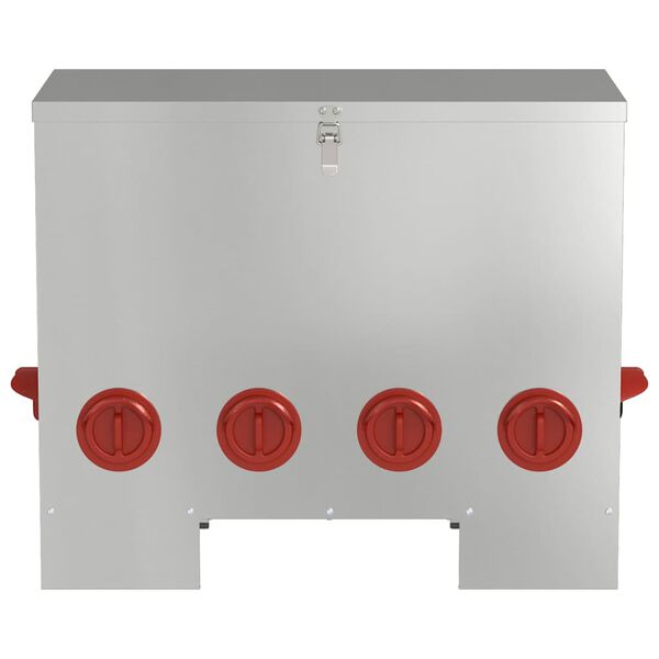 vidaXL Vi&scaron;tų lesykla Sidabro 60,5 x 29 x 51 cm Cinkuota plienas