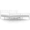vidaXL Lovos rėmas su galvūgaliu/kojūgaliu, baltas, 183x213cm, metalas