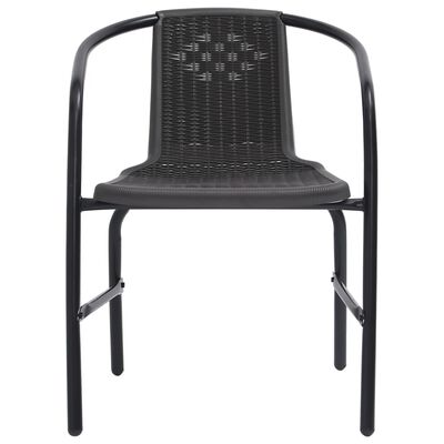 vidaXL Sodo kėdės, 4vnt., plastikinis ratanas ir plienas, 110kg