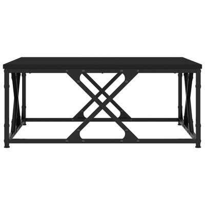 vidaXL Kavos staliukas, juodos spalvos, 70x70x30cm, apdirbta mediena