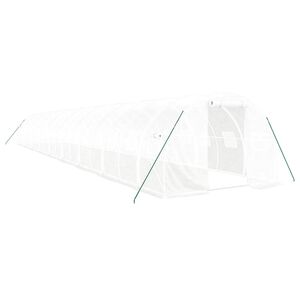 vidaXL &Scaron;iltnamis su plieno rėmu, baltos spalvos, 18x3x2m, 54m&sup2;