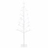 vidaXL LED girliandų Kalėdų eglutė Balta 18 x 18 x 120 cm Plienas