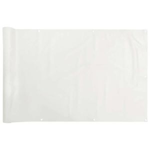 vidaXL Privatumo suteikianti balkono pertvara, balta, 1000x120cm, PVC