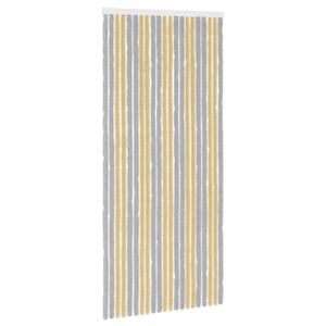 vidaXL Vabzdžių Užuolaida i&scaron; Chenille Pilka ir smėlinė 90 x 200 cm