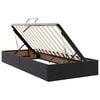 vidaXL Saugos lova su čiužiniu Juoda 200 x 200 cm Dirbtinė oda