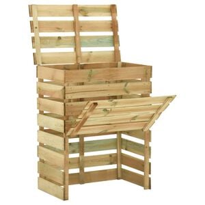 vidaXL Sodo komposto dėžė, 80x50x100cm, impregnuota pu&scaron;is, lentjuostės