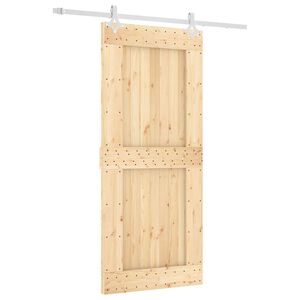 vidaXL Slankios durys Natūrali ir Balta 90 x 210 cm