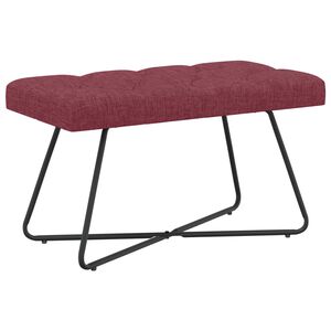 vidaXL Suoliukas su mygtukų įsiuvais Vyno raudona 80 x 40 x 46 cm