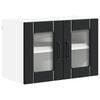 vidaXL Sieninis stiklinis kabinetas LUCCA Juoda 60 x 31 x 40 cm