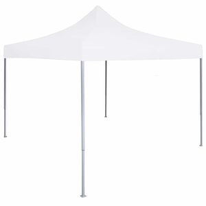 vidaXL Sulankstoma proginė palapinė, baltos spalvos, 3x3m, plienas