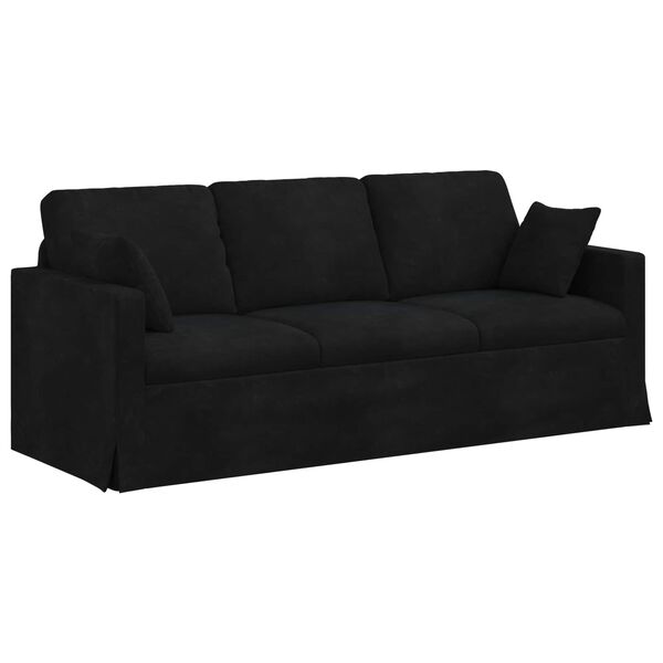 vidaXL Sofa Juoda 198 x 78 x 80 cm Aksomas