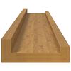 vidaXL Sieninė lentyna 4 pcs Smėlio 60 x 9 x 3 cm Apdirbta mediena