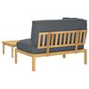 vidaXL Sofos komplektas 2 pcs Antracitas Kietos akacijos mediena