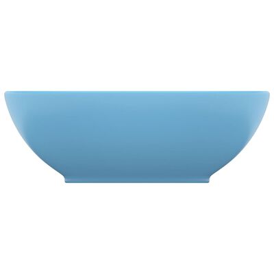 vidaXL Prabangus praustuvas, matinis mėlynas, 40x33cm, keramika