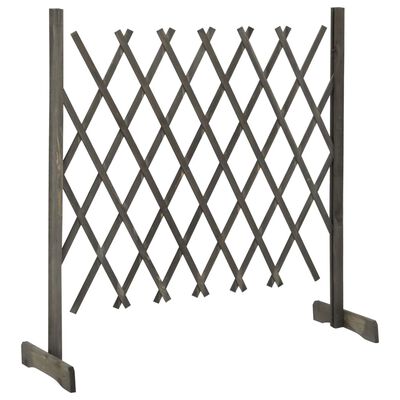 vidaXL Sodo treliažas-tvora, pilkos spalvos, 120x90cm, eglės masyvas