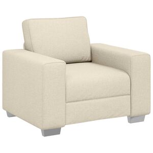vidaXL Sofa Kėdė Smėlio 100 cm Lino mi&scaron;inio audinys