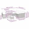 vidaXL Sodo Sofų Rinkinys su pagalve 12 pcs Smėlio poliratanas