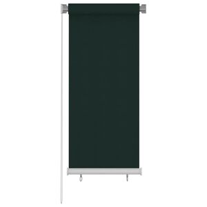 vidaXL Lauko roletas, 65 (plotis) x 140 (auk&scaron;tis) cm, tamsiai žalios spalvos, HDPE