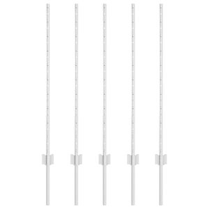 vidaXL Įmontuotas tvoros stulpas 5 vnt. Sidabrinė 140 cm