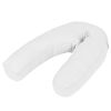 vidaXL J-formos pagalvė nė&scaron;čiosioms, 54x(36-43)cm, balta