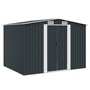 vidaXL Sodo sandėliukas, antracito spalvos, 257x205x178cm, plienas