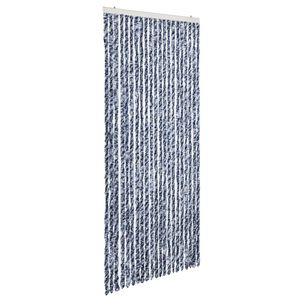 vidaXL Užuolaida nuo vabzdžių, balta ir sidabrinė, 90x220 cm, &scaron;enilis