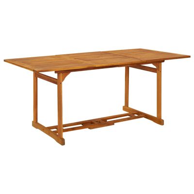 vidaXL Sodo valgomojo stalas, 180x90x75 cm, akacijos medienos masyvas