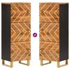 vidaXL Komoda, ruda ir juoda, 40x33,5x110cm, mango medienos masyvas