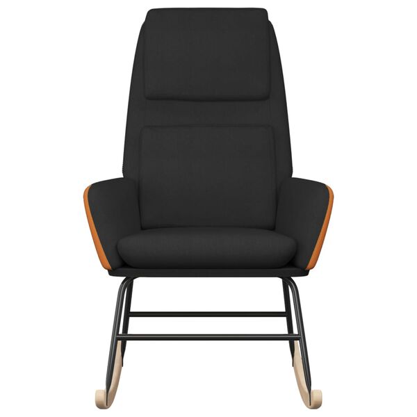 vidaXL Supama kėdė, juodos spalvos, audinys