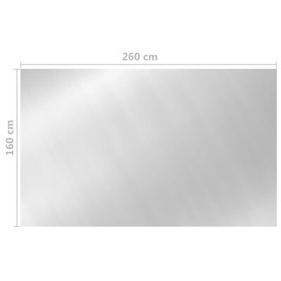 vidaXL Baseino uždangalas, sidabrinės spalvos, 260x160cm, PE