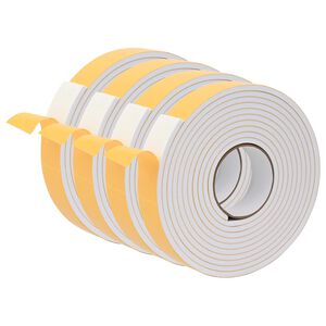 vidaXL Savigautinė putų juosta 4 pcs Balta 30mm x 5m CR putplastis