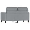 vidaXL Dvivietė sofa, &scaron;viesiai pilkos spalvos, 120cm, audinys