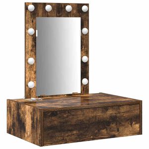 vidaXL Makiažo stalas su stalčių Ruda 60 x 40 x 70 cm Apdirbta mediena