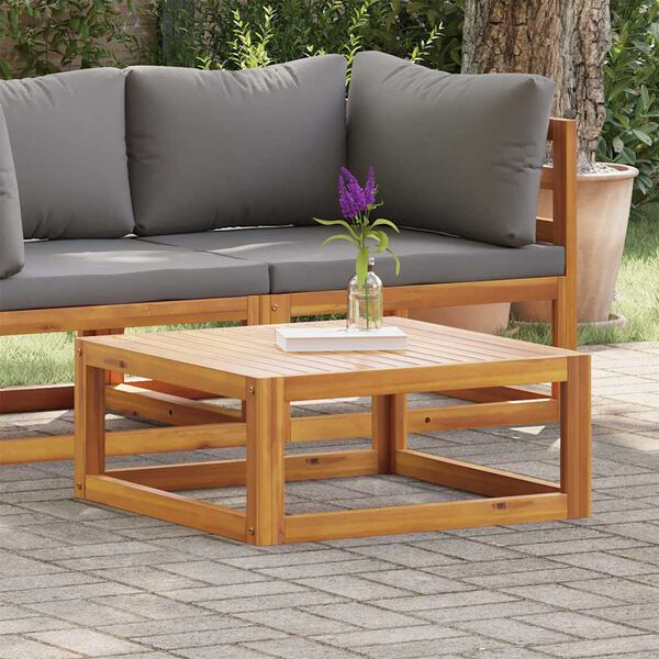 vidaXL Kavos staliukas, 68x68x29cm, akacijos medienos masyvas