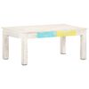 vidaXL Kavos staliukas, baltas, 110x60x45cm, mango medienos masyvas