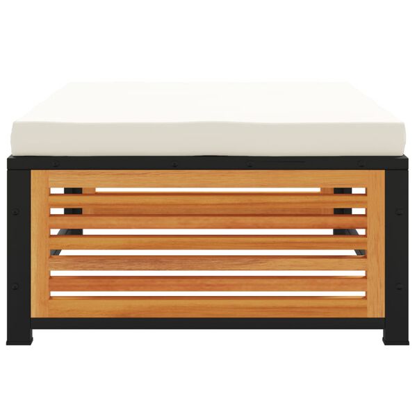 vidaXL Sodo taburetė su pagalvėle, 68x68x30cm, akacijos masyvas