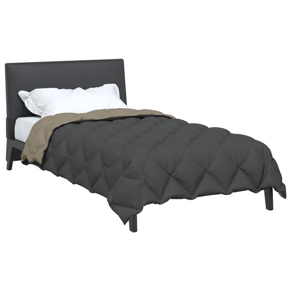 vidaXL Žiemos antklodė &Scaron;viesiai pilka ir antracito 220 x 135 cm