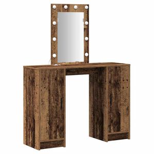 vidaXL Makiažo stalas Ruda 102 x 33 x 135 cm Apdirbta mediena