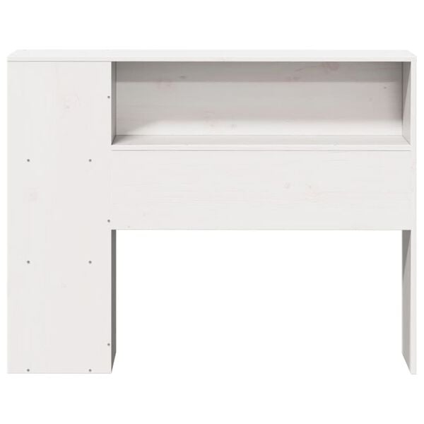 vidaXL Galvūgalis su daiktų laikymo vieta, baltas, 100cm, pu&scaron;is