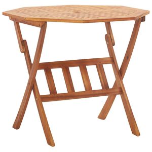 vidaXL Sulankstomas sodo stalas, 90x75cm, akacijos medienos masyvas