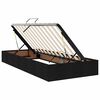 vidaXL Lova su daiktų laikymo vieta ir LED Juoda 90 x 190 cm audinys