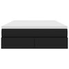 vidaXL Lova su daiktų laikymo vieta ir čiužiniu Juoda 140 x 200 cm