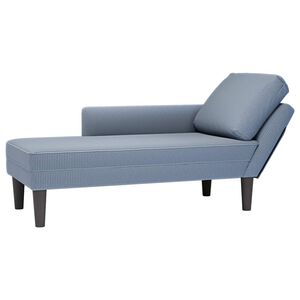 vidaXL Chaise Lounge su pagalvės mėlynu velveto audiniu