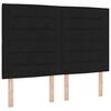 vidaXL Kiemas lova su čiužiniu su LED Juoda 160 x 200 cm audinys